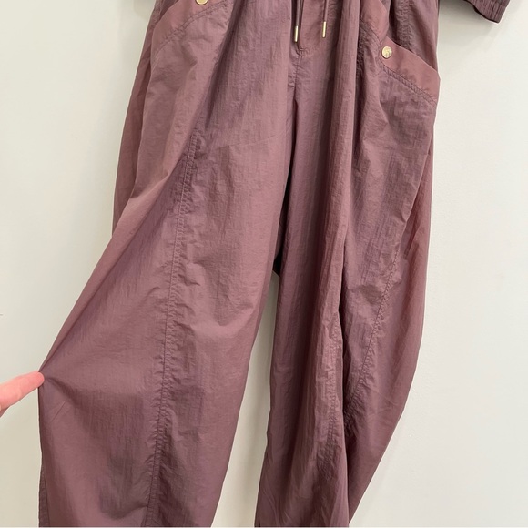Athleta x Alicia Keys Utility Jumpsuit // Smoked Almond Brown Purple Size 22 - Picture 9 of 16